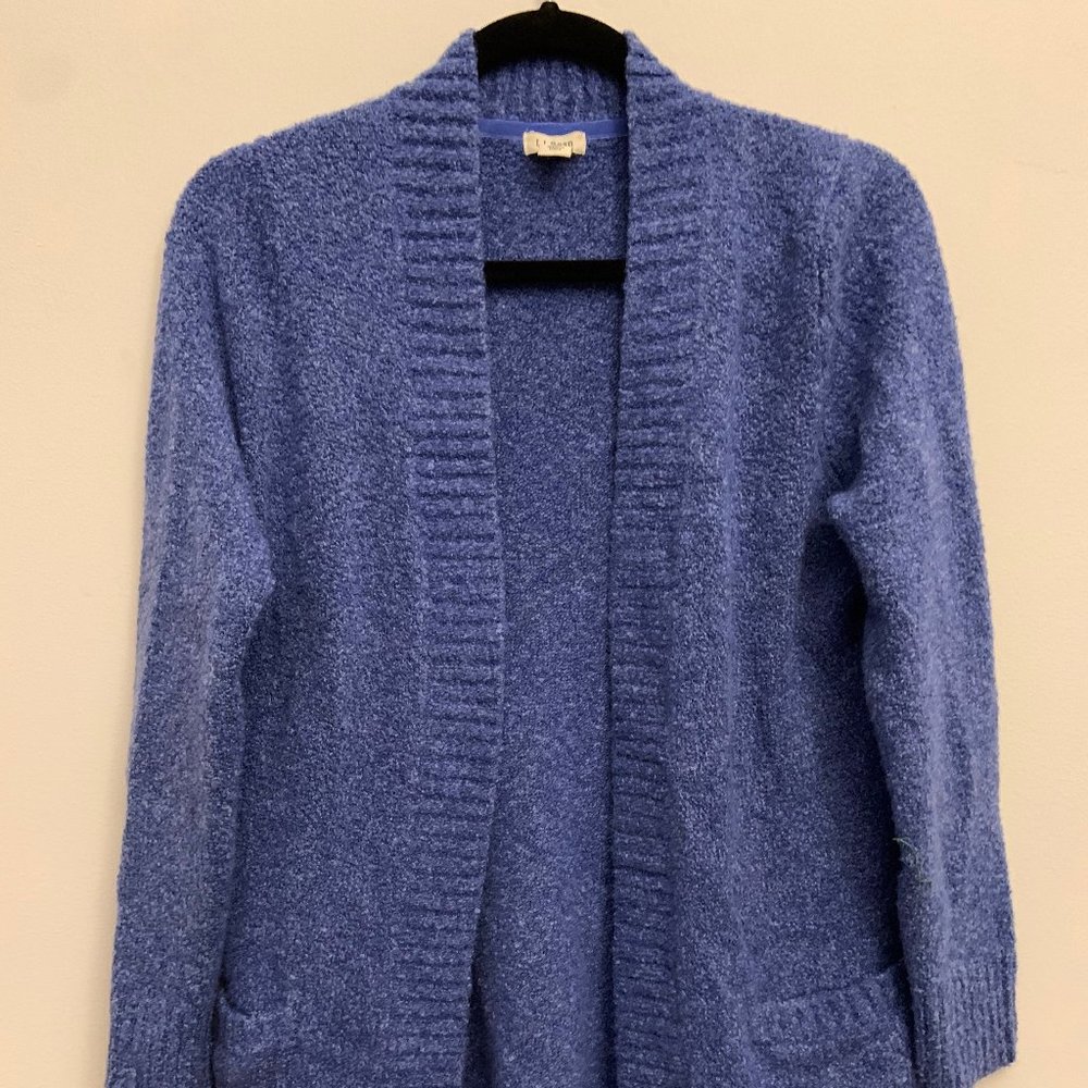 L.L. Bean Open Cardigan Blue with Pockets!